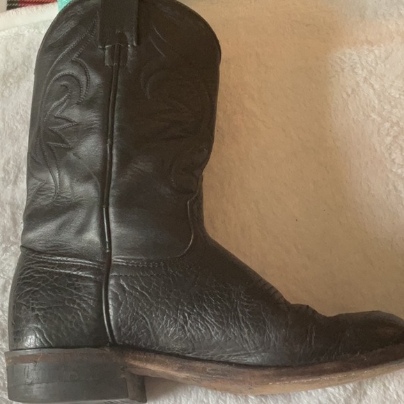 Brahma Black Western Cowboy Boots - Picture 5 of 8